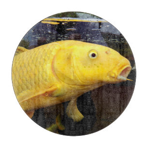 Koi Carp Glass Chopping Board