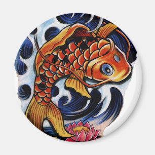 koi carp lilly magnet