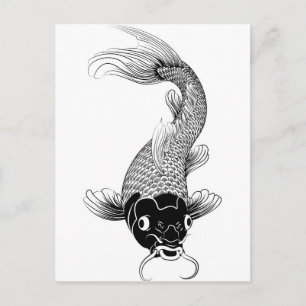 koi carp postcard