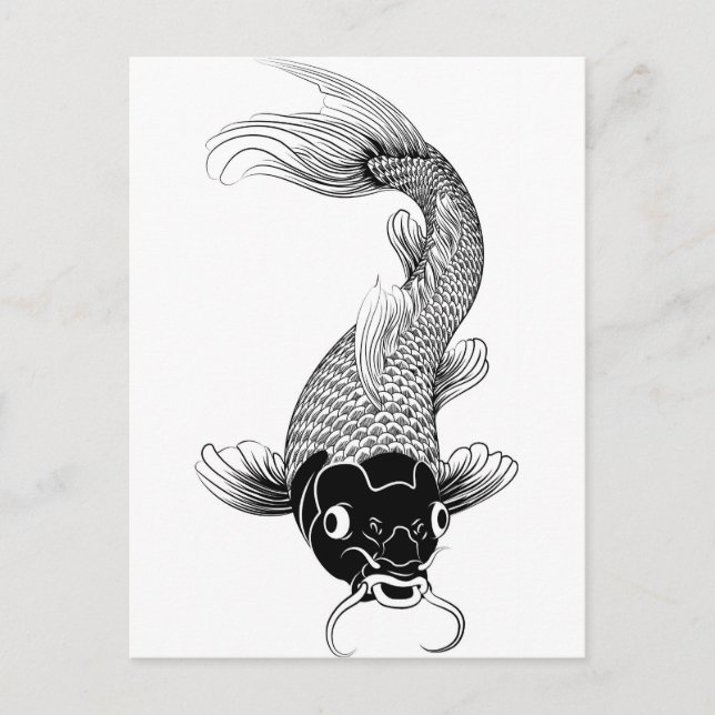 koi carp postcard (Front)