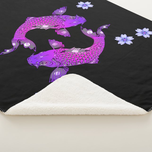 koi carp sherpa blanket (3/4)