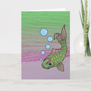 Koi Carpy Beach Card