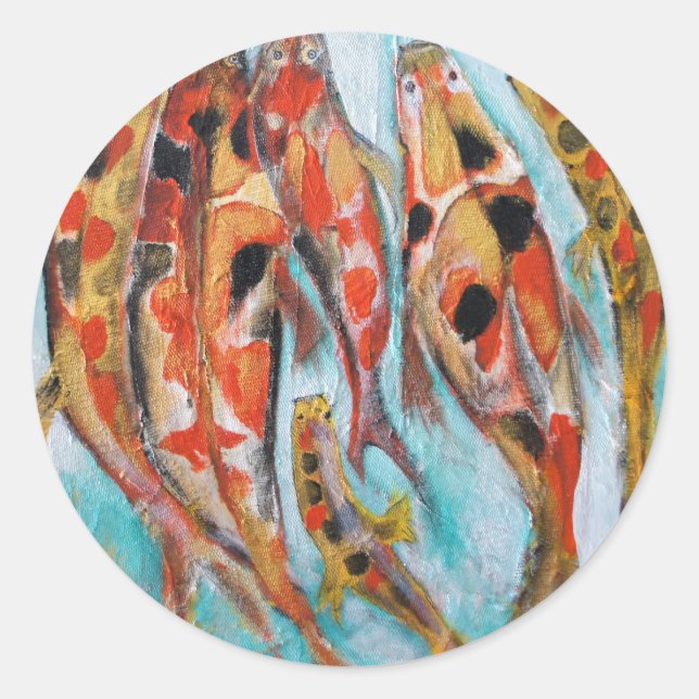 KOI CLASSIC ROUND STICKER (Front)