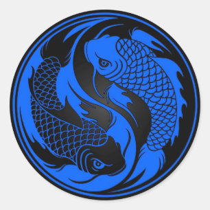 koi classic round sticker