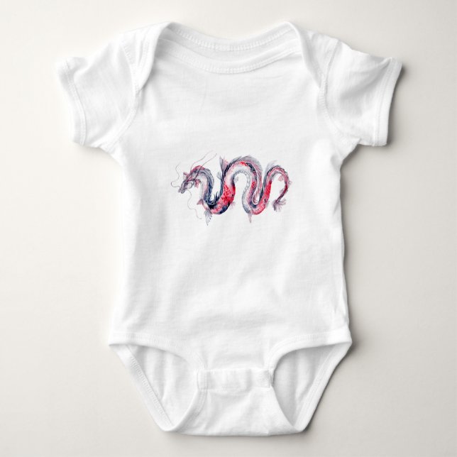 Koi Dragon Baby Bodysuit (Front)