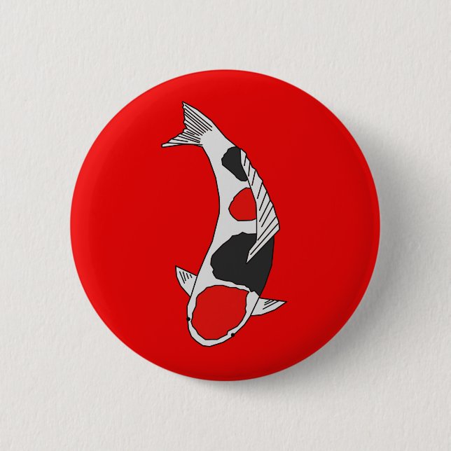 Koi Fish 6 Cm Round Badge (Front)