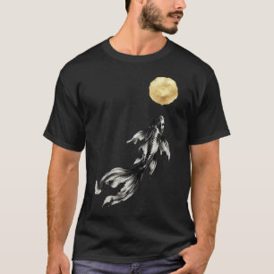 Koi Fish and Golden Moon T-Shirt