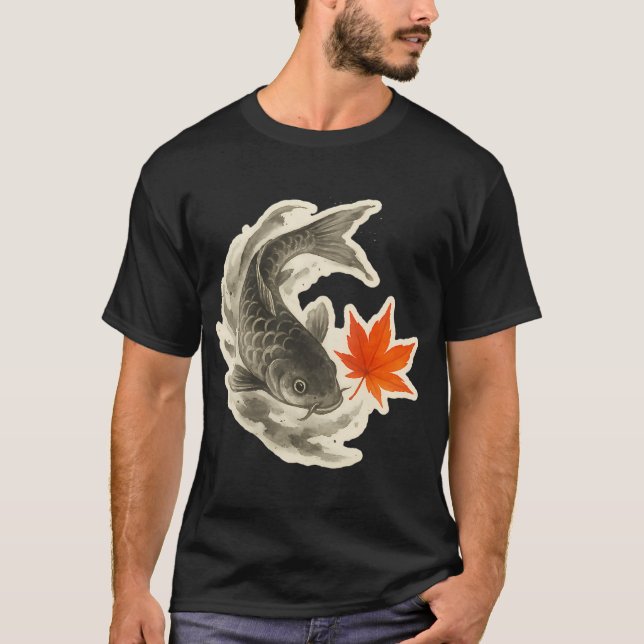 Koi fish and Maple T-Shirt (Front)
