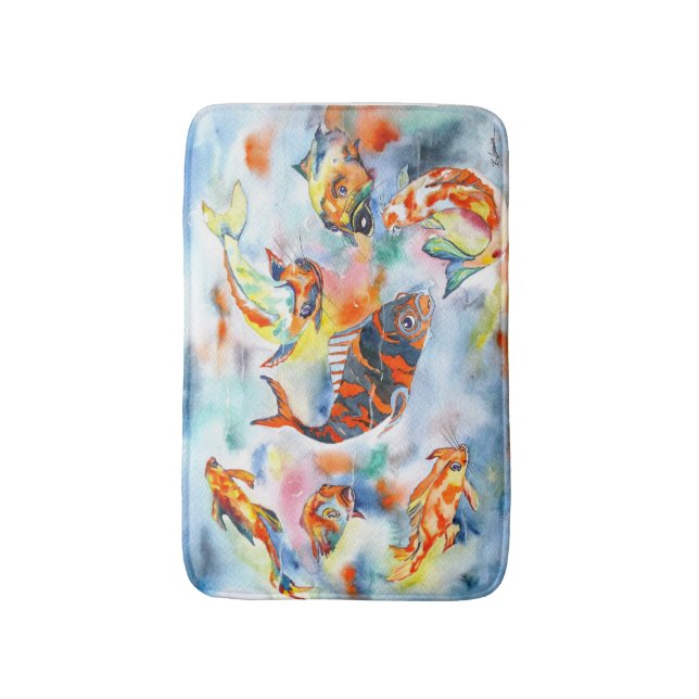 Koi Fish Bath Mat (Front Vertical)