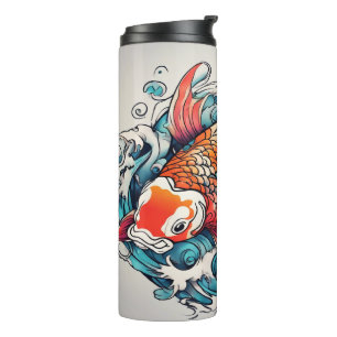 Koi Fish, Beautiful Japanese Carp, Personalized Thermal Tumbler