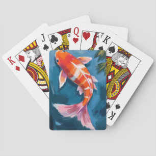 Koi Fish Beautiful Watercolor Playing Cards