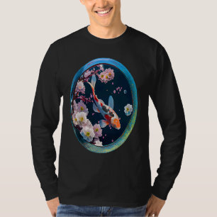Koi fish carp cherry blossom fish lens photography T-Shirt
