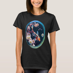 Koi fish carp cherry blossom fish lens photography T-Shirt