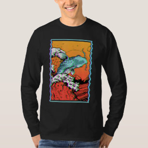 Koi Fish Carp Fishing Japanese Great Wave Off Kana T-Shirt