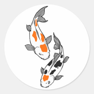 Koi Fish Classic Round Sticker