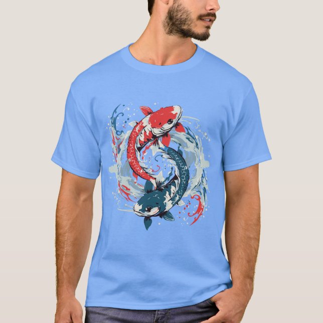 Koi Fish Customisable Add Name/Phrase T-Shirt (Front)