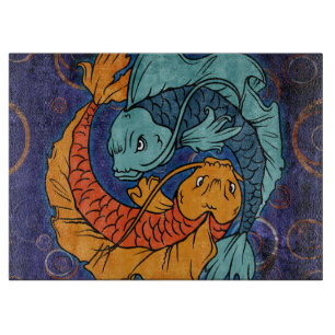 Koi Fish Cutting Board