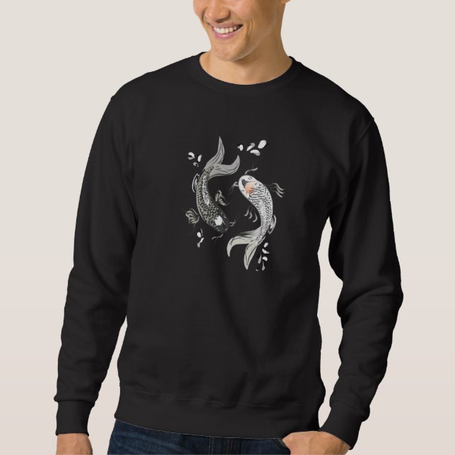 Koi Fish Dad Idea Ying And Yang Sweatshirt (Front)