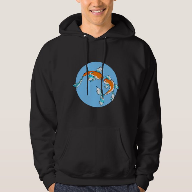 Koi Fish Digital Art Hoodie (Front)