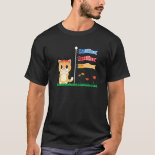 Koi Fish Flag Cat Koi Fish Garden Japanese Carp Ko T-Shirt