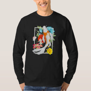 Koi Fish Flowers Carp Japan Retro Graphic T-Shirt