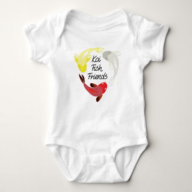 Koi Fish Friends Baby Bodysuit (Front)