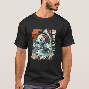 Koi Fish Ghost Creepy Vintage Japanese Art T-Shirt