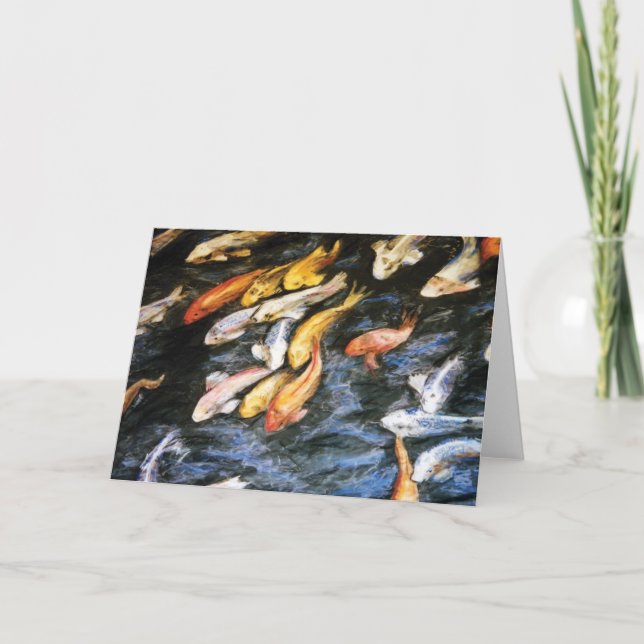 Koi Fish Greeting Card (Front)