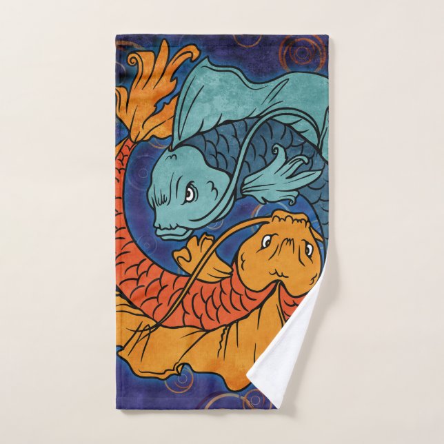Koi Fish Hand Towel (Hand Towel)