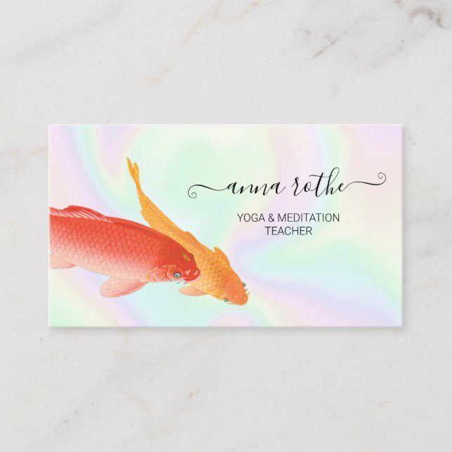 Koi Fish Holographic Business Card (Front)