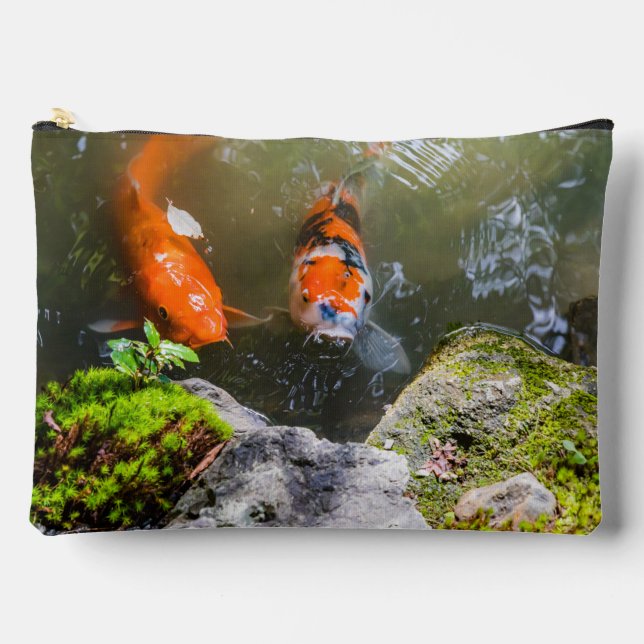 Koi fish in a pond accessory pouch (Front)