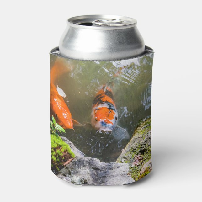 Koi fish in a pond can cooler (Can Front)