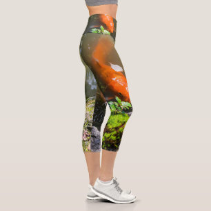 Koi fish in a pond capri leggings