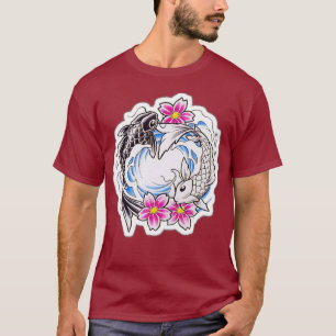 Koi Fish in Love Yin and Yang T-Shirt