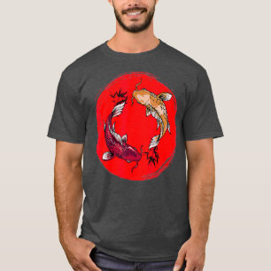 koi fish Japan ying yang with bamboo Japanese T-Shirt