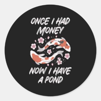 Koi Fish Japanese Carp Classic Round Sticker