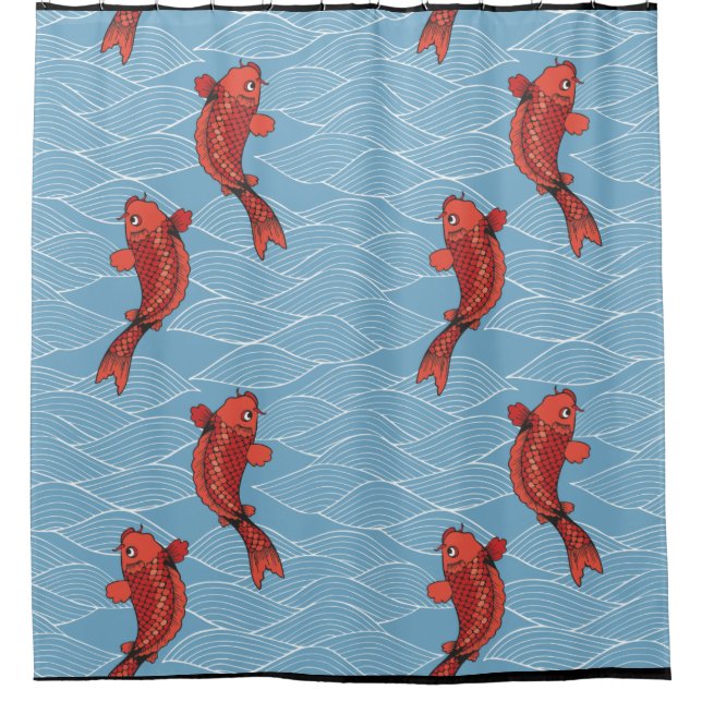 KOI FISH JAPANESE Shower Curtain (Front)