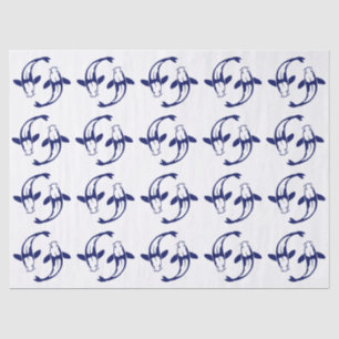 Koi Fish Karp #2 DIY Colours Blue Tissue Paper