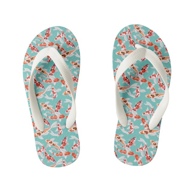 Koi fish  kid's jandals (Footbed)