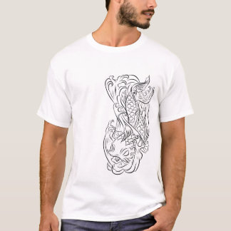 Koi Fish Line Art T Series 2 T-Shirt