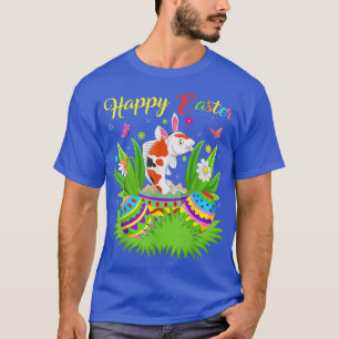 Koi Fish Lover Floral Easter Egg Funny Koi Easter  T-Shirt