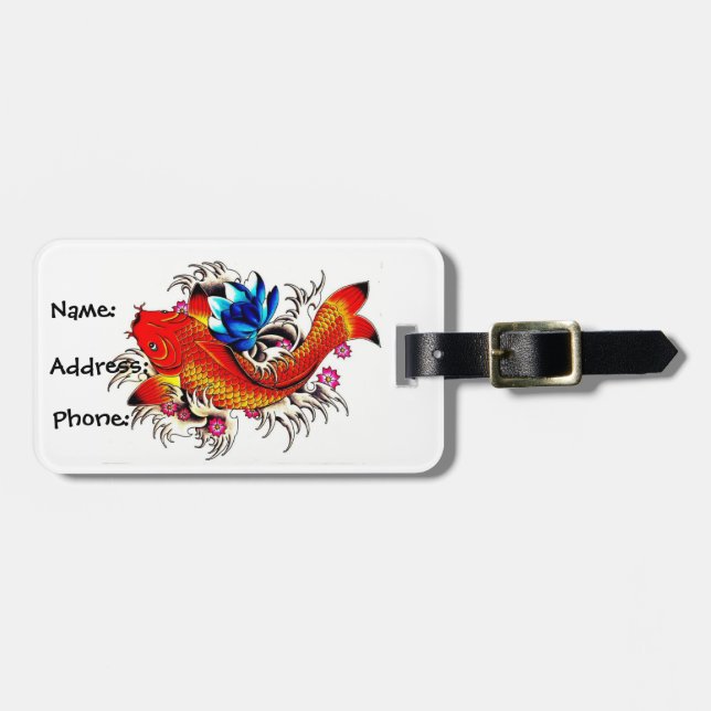 Koi Fish Luggage Tag (Front Horizontal)