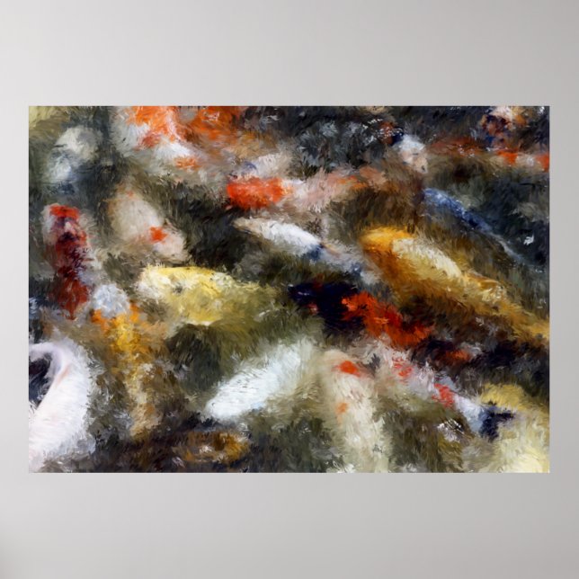 KOI FISH of SANJUSANGENDO TEMPLE - KYOTO JAPAN Poster (Front)