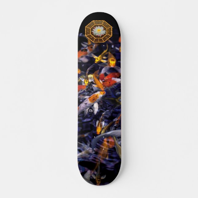 KOI FISH OVER FLOWING SKATEBOARD (Front)