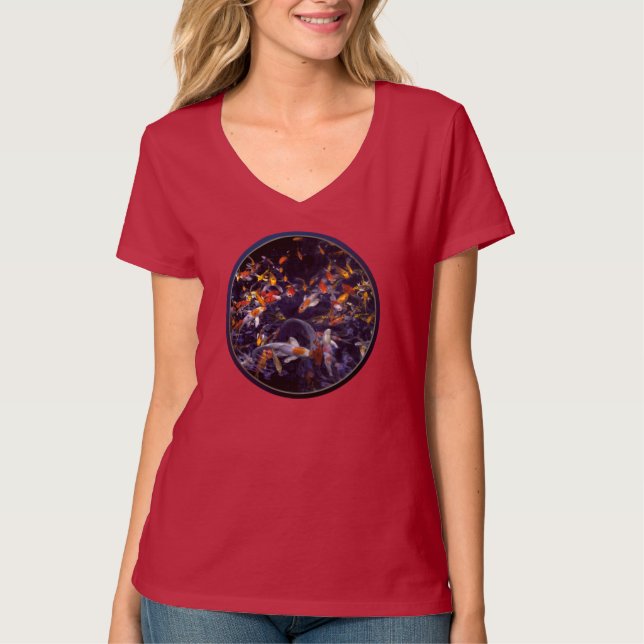 KOI FISH OVER FLOWING T-Shirt (Front)