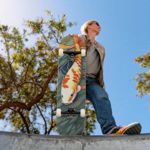 Koi Fish Painting Japanese Art Skateboard