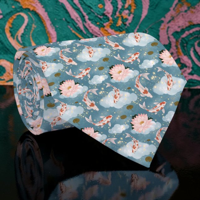 Koi Fish Pattern Custom Necktie (Creator Uploaded)