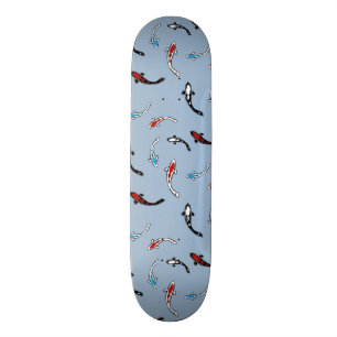 Koi fish pattern skateboard
