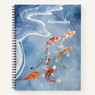 Koi Fish personalised Spiral Notebook