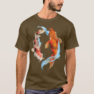 Koi Fish Pond Carp Japan Japanese Art Asian Yin Ya T-Shirt